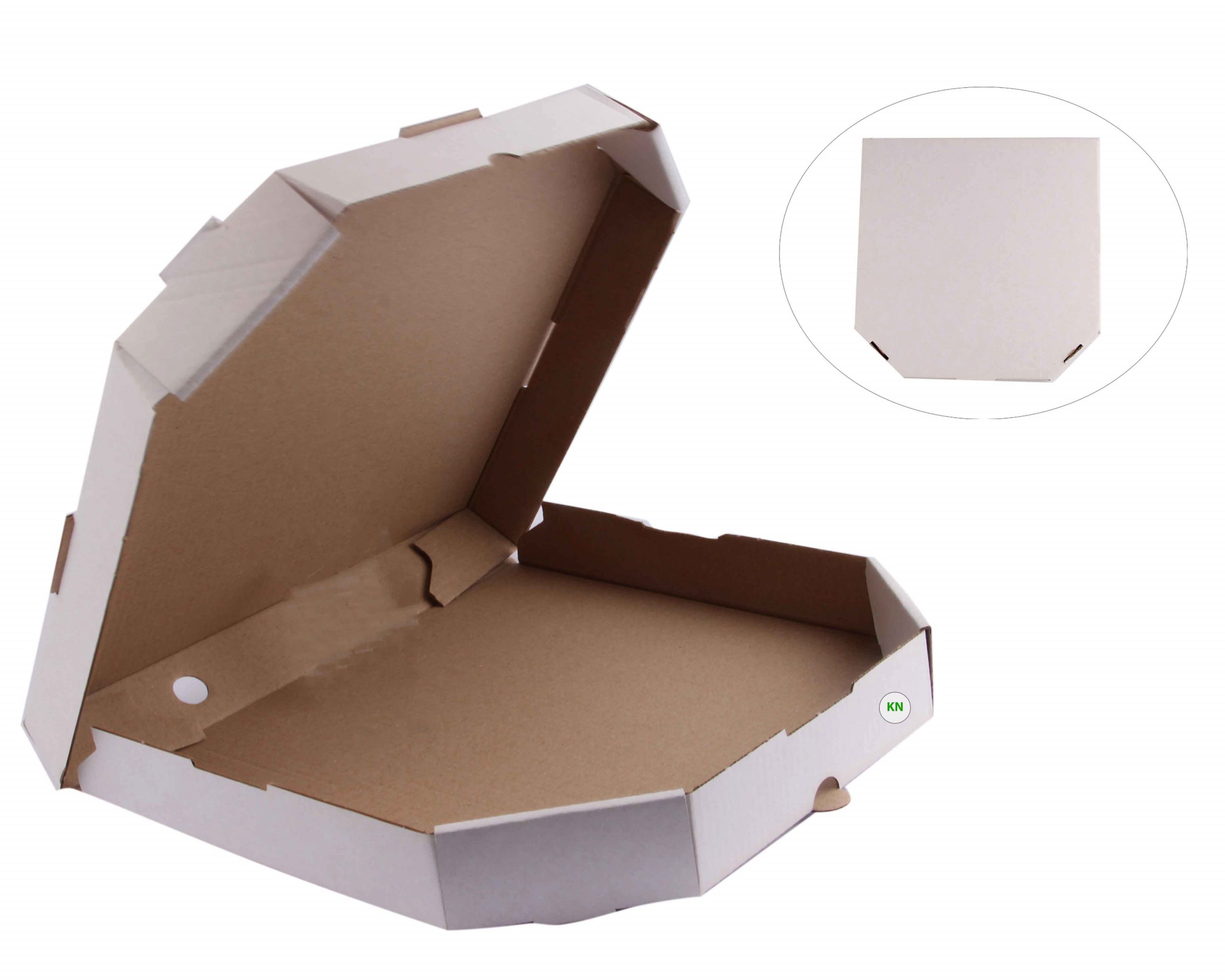 Коробка для пиццы белая, d - 25 см