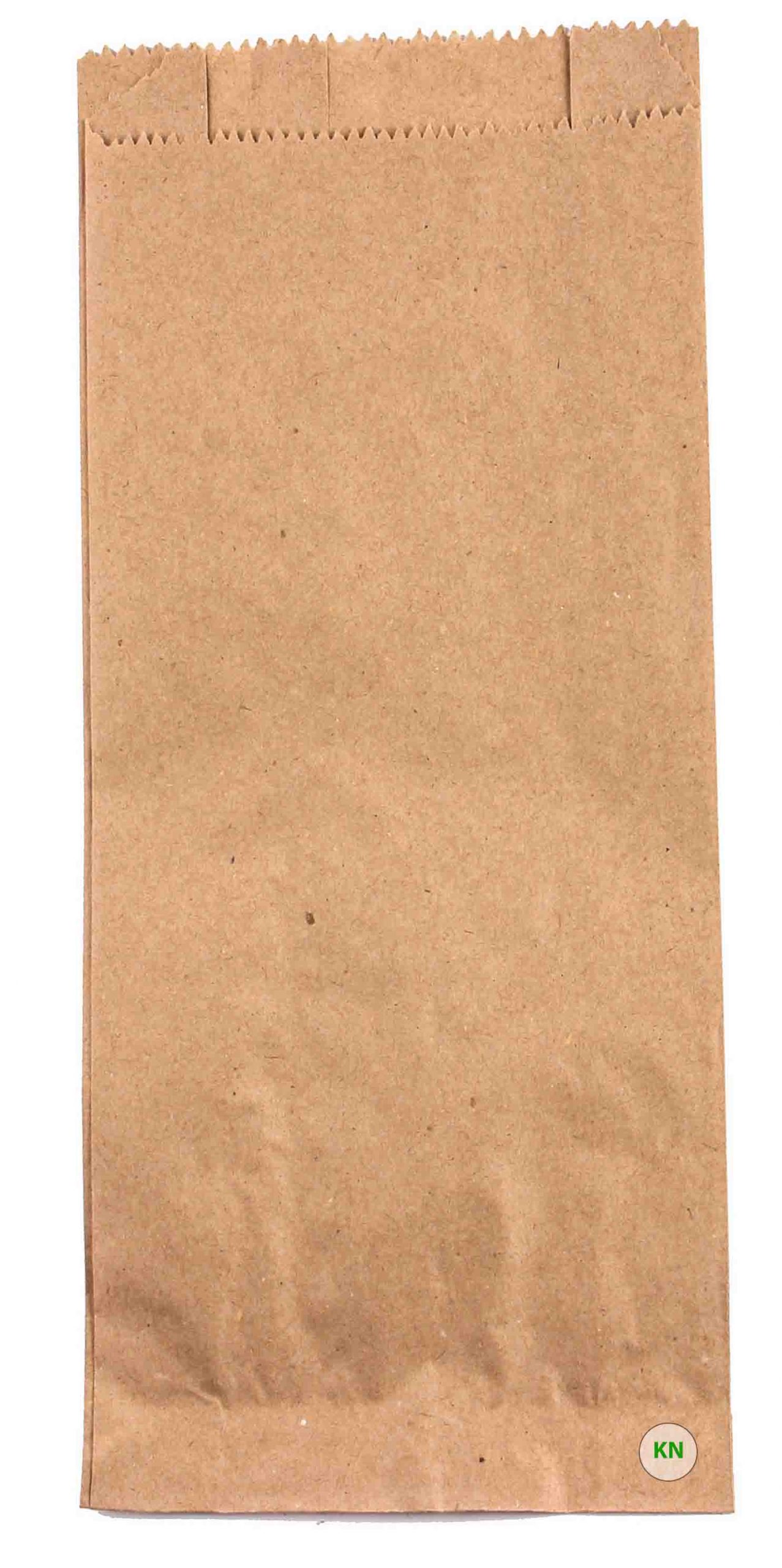 Пакет бумажный коричневый для бутылки, 340 х 140 х 60 мм