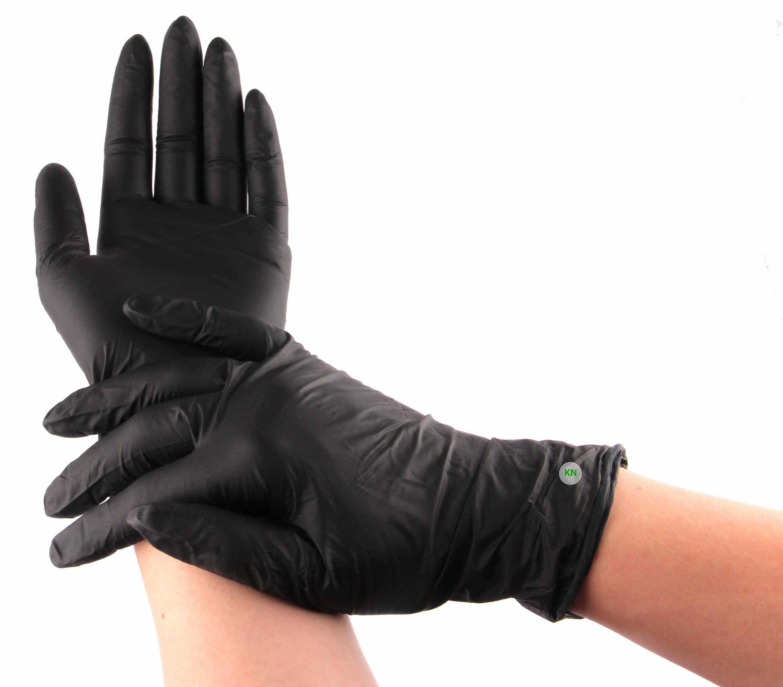 Перчатки нитриловые черные индивидуально упакованные, размер M