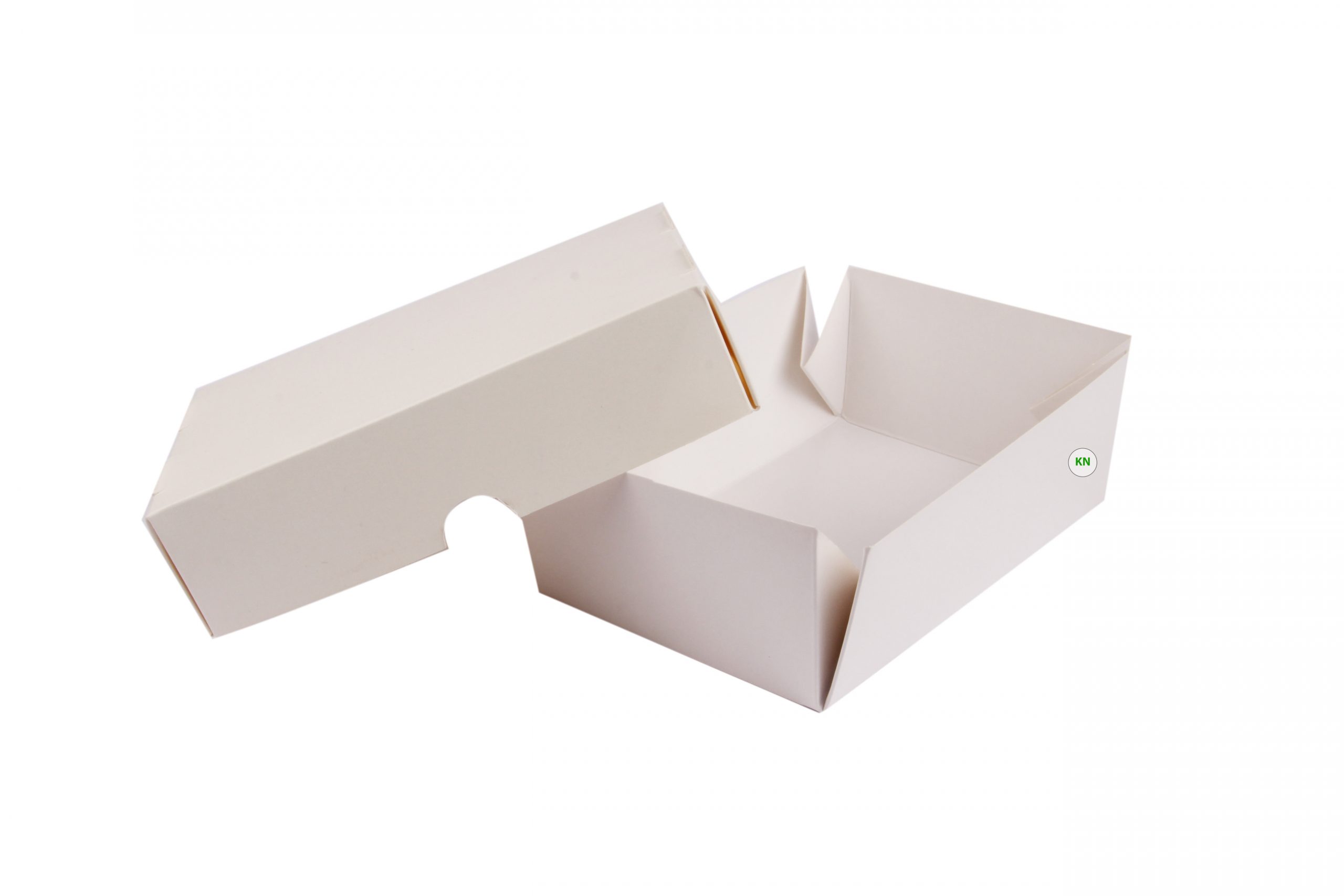 Экобокс бумажный белый, 250 х 250 х 50 мм