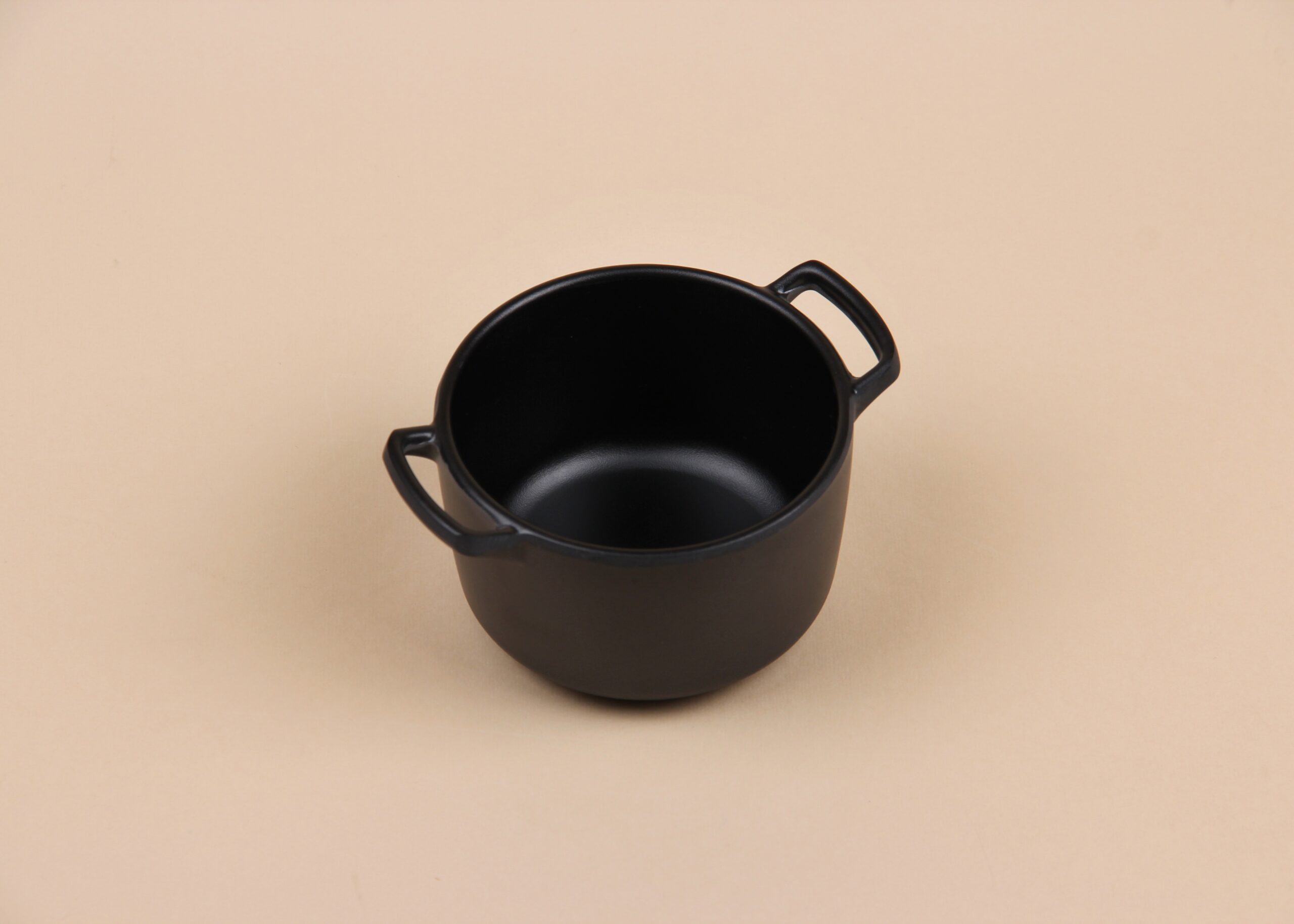 Чаша для соуса круглая с двумя ручками чёрная, 200 мл, арт. 607057