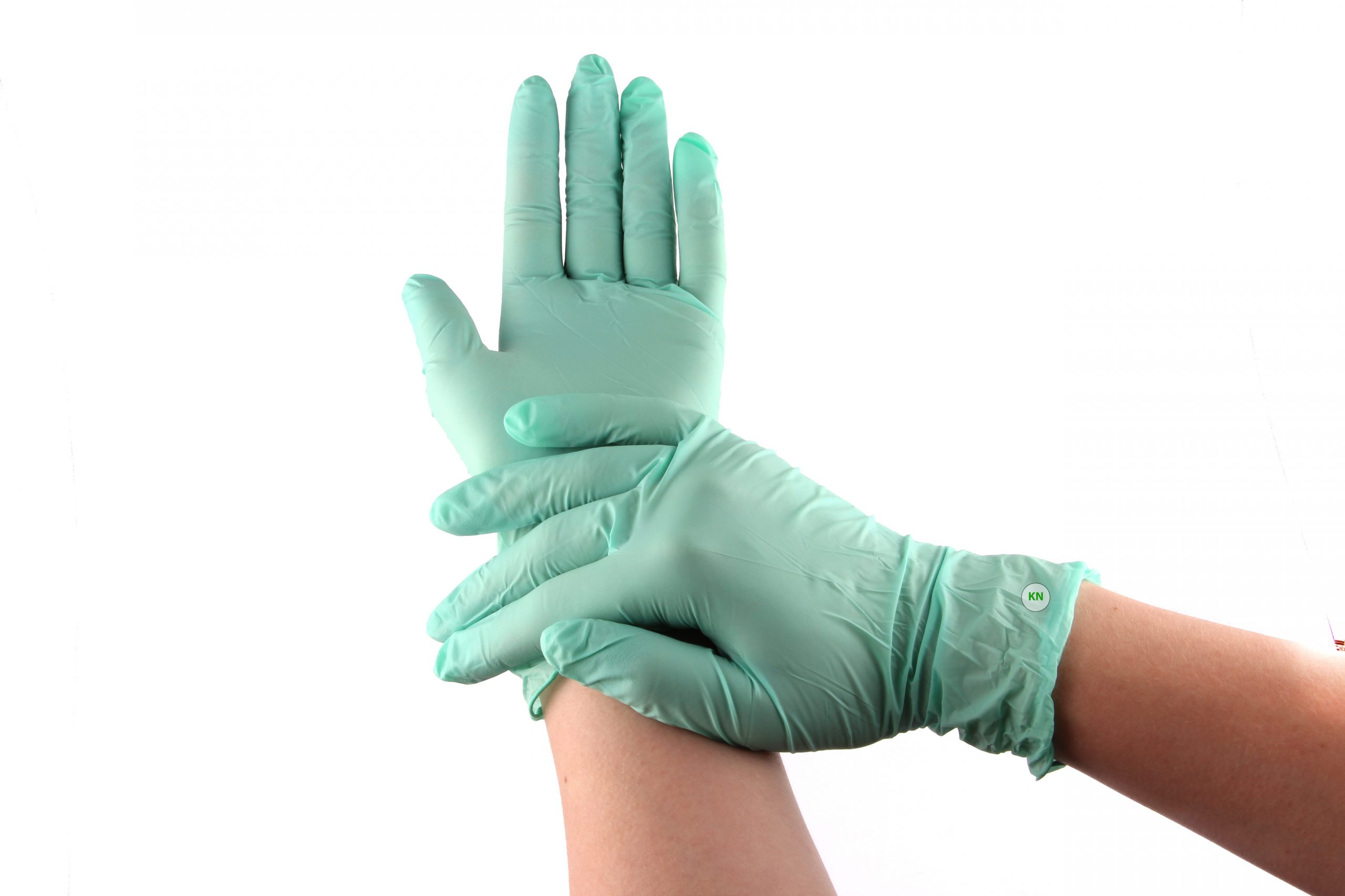 Рукавички нітрилові салатові, S, 100 шт