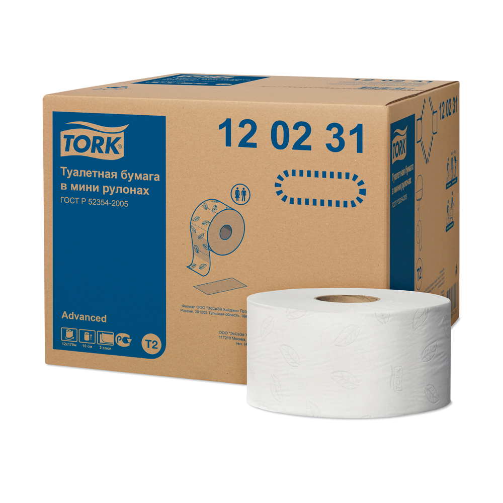 Туалетний папір в міні-рулонах TM Tork, 170 м, арт. 120231