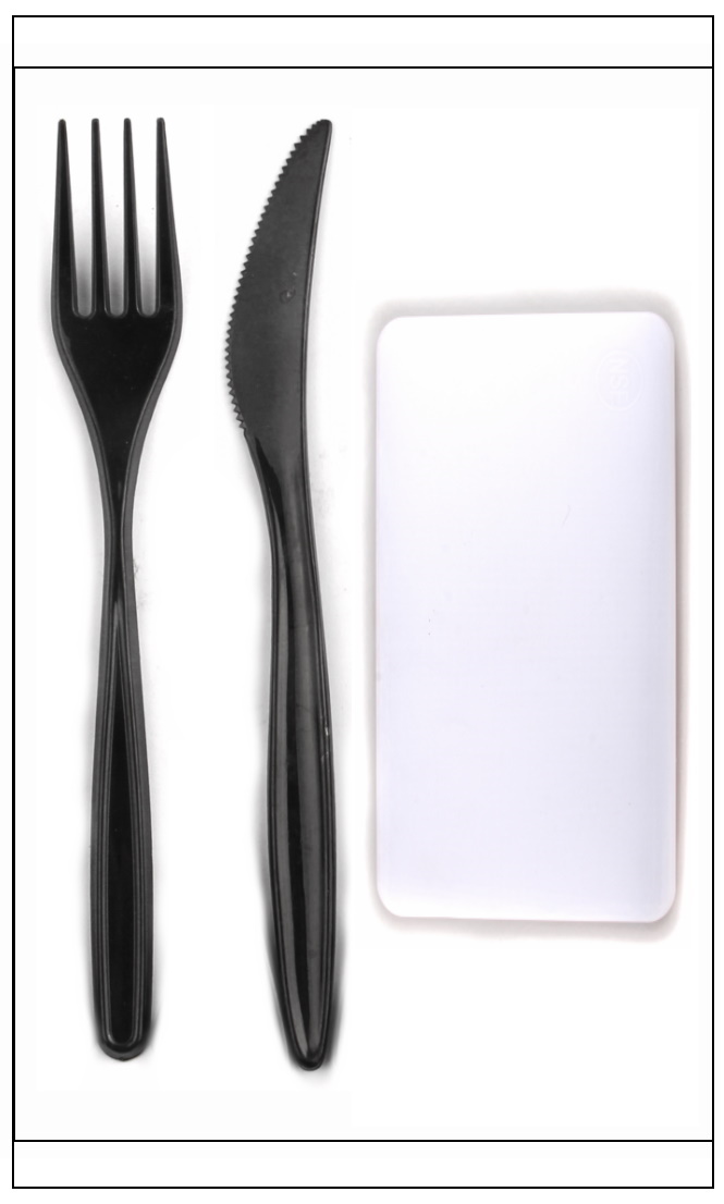 Набор одноразовый: вилка + нож + салфетка чёрные в индивидуальной упаковке