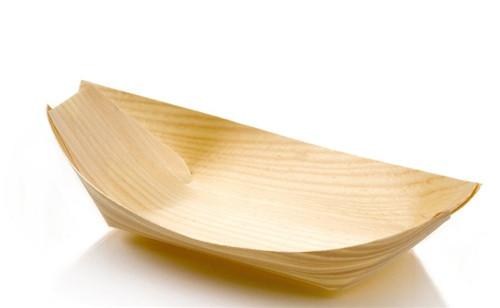 Тарелка-лодочка из бамбука, 90 х 153 мм