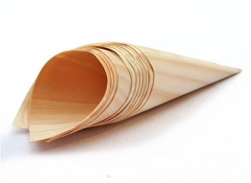 Конусний стакан-конверт з бамбука, h - 200 мм