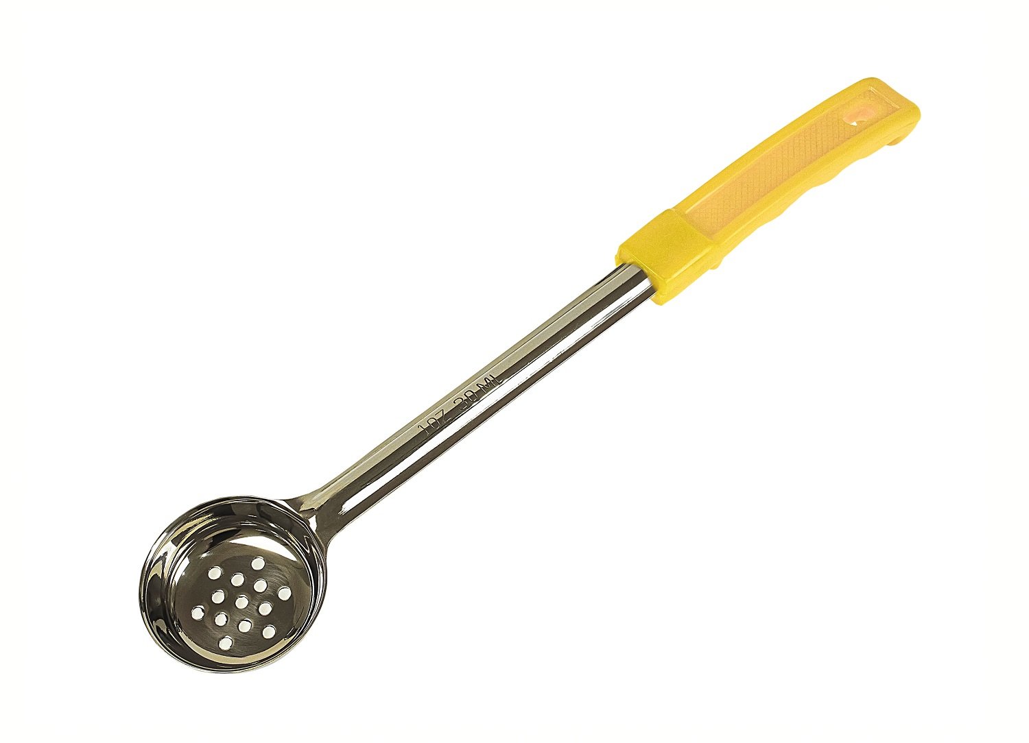 Ложка для соуса перфорированная с желтой ручкой, V 30 мл, арт. KN-102800