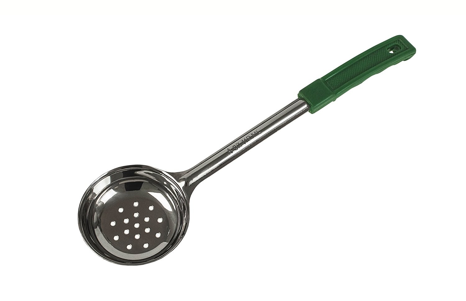 Ложка для соуса перфорированная с зеленой ручкой, V 120 мл, арт. KN-102806