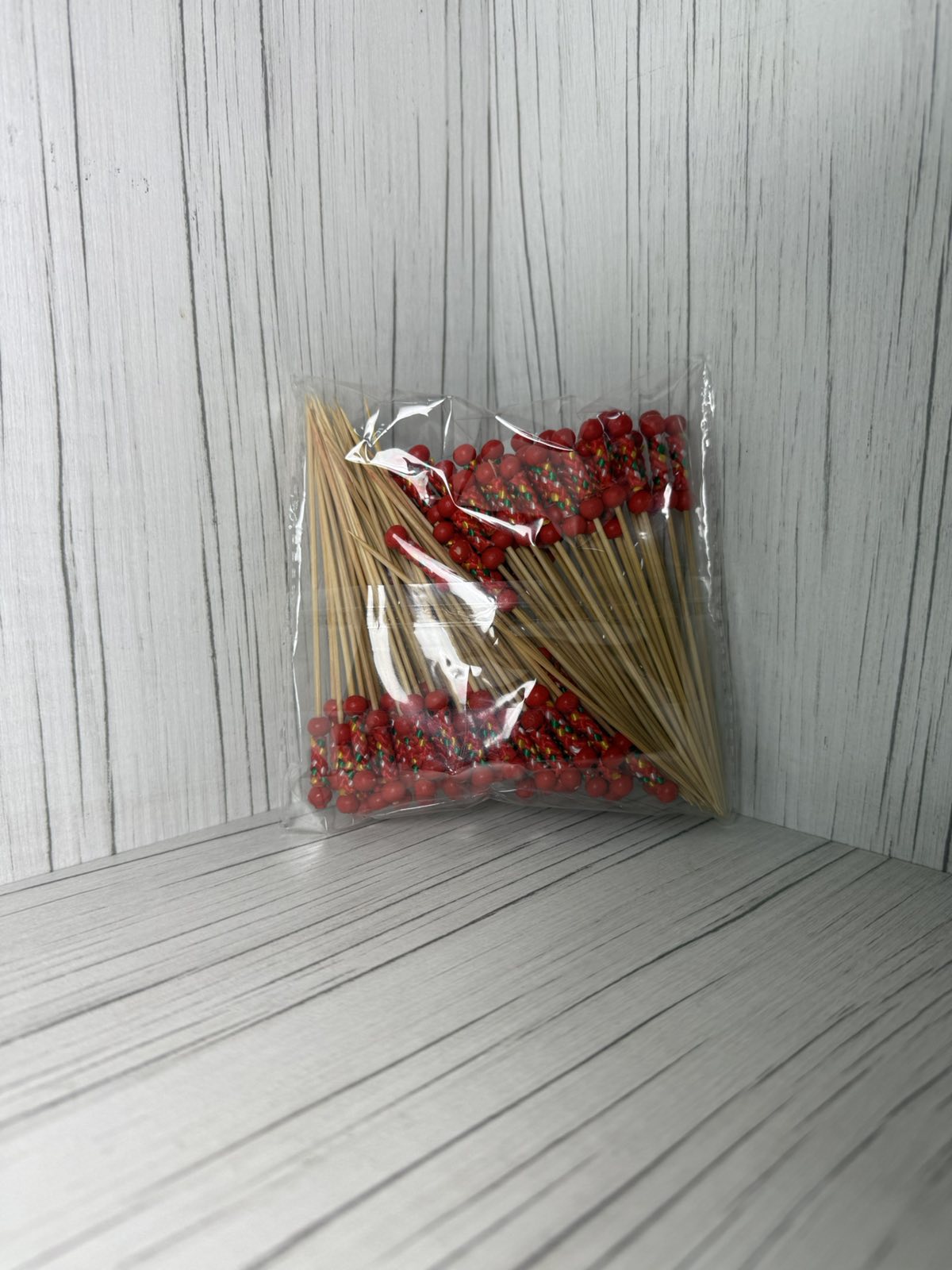 Шпажки Мексика красные, дерево, 12 см, 100 шт, арт. KN-809010