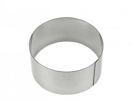 Форма кондитерская круглая из нержавеющей стали, Ø – 10 см, h – 4,5 см, арт. 901003