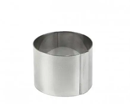 Форма кондитерская круглая из нержавеющей стали, Ø – 8 см, h – 6 см, арт. 901102