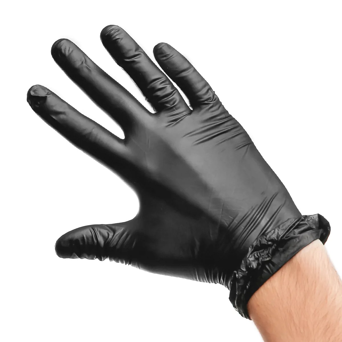 Перчатки виниловые чёрные, размер S, 100 шт.