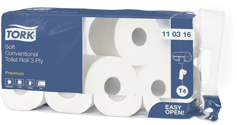 Туалетная бумага в рулонах Tork T4 Premium, арт. 110316
