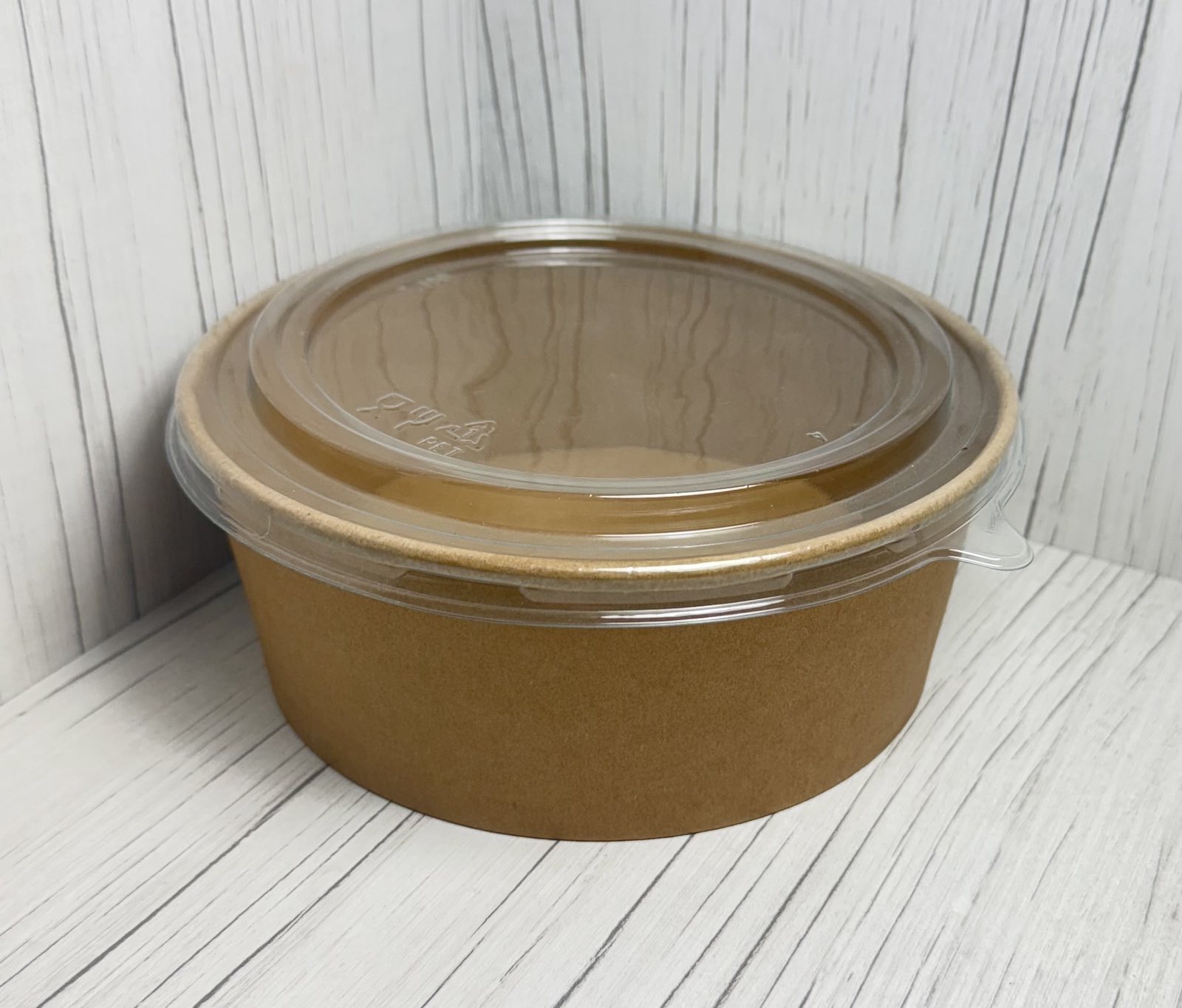 Салат-бокс крафт+крафт, 1300 мл, Ø 185 мм