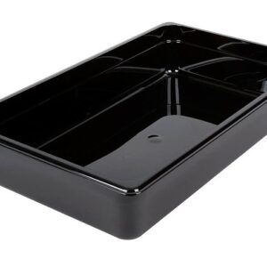 Контейнер для зберігання з кришкою, чорний, 12000 мл, h 100 мм, PP 1/1, арт.KN-GNPP11100В