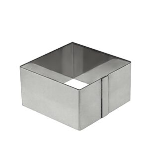 Форма квадратна, нерж. сталь, 8 х 8 см, h 4,5 см, арт. KN-PW-I-H SQ 84,5 / KN-901201
