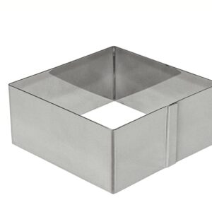 Форма квадратна, нерж. сталь, 10 х 10 см, h 4,5 см, арт. KN-PW-I-H SQ 104,5 / KN-901202