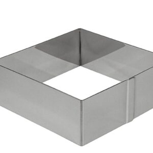 Форма квадратна, нерж. сталь, 12 х 12 см, h 4,5 см, арт. KN-PW-I-H SQ 124,5 / KN-901203