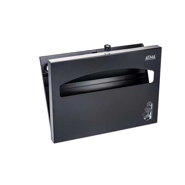 D222B Тримач накладок maxi на унітаз, чорний, нерж. сталь