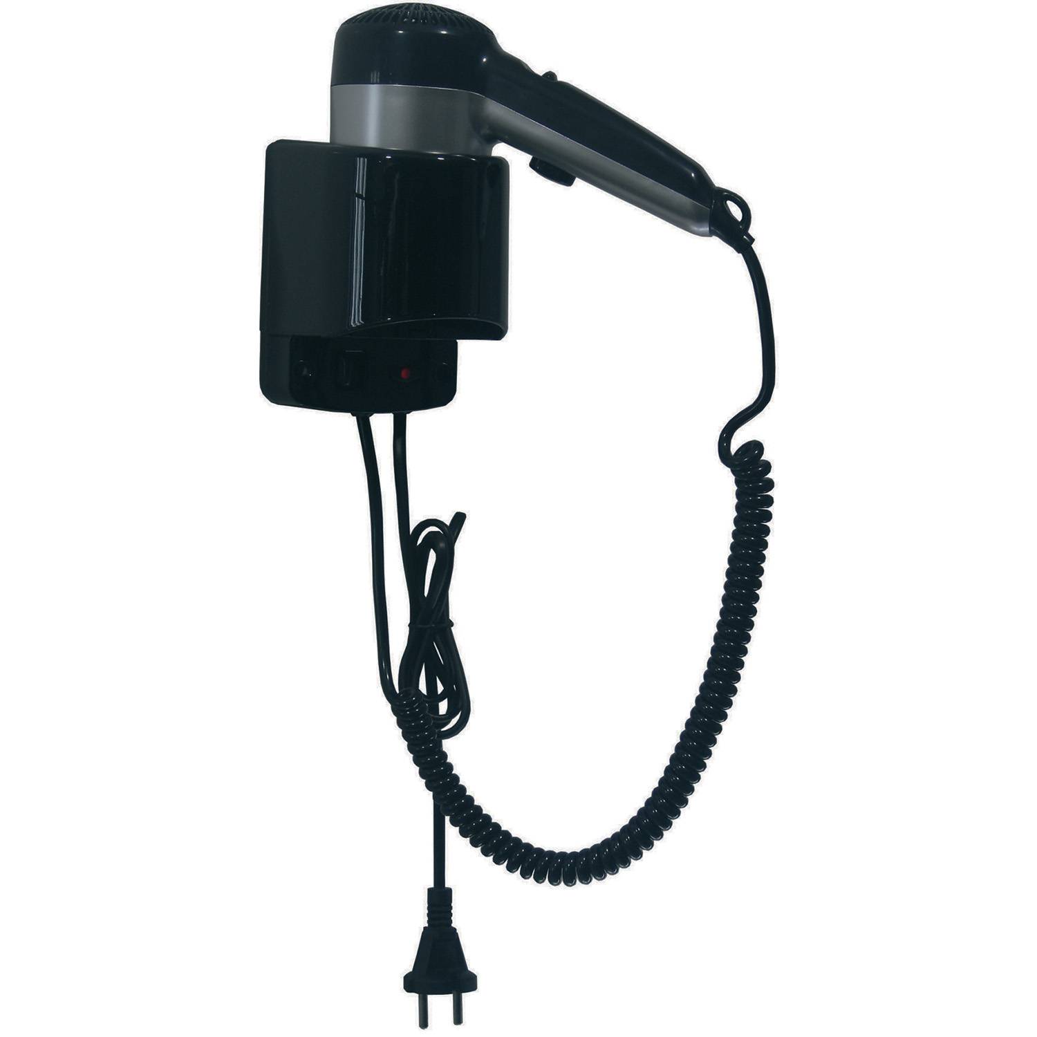 SC0020CS Фен для волос настенный, черный пластик