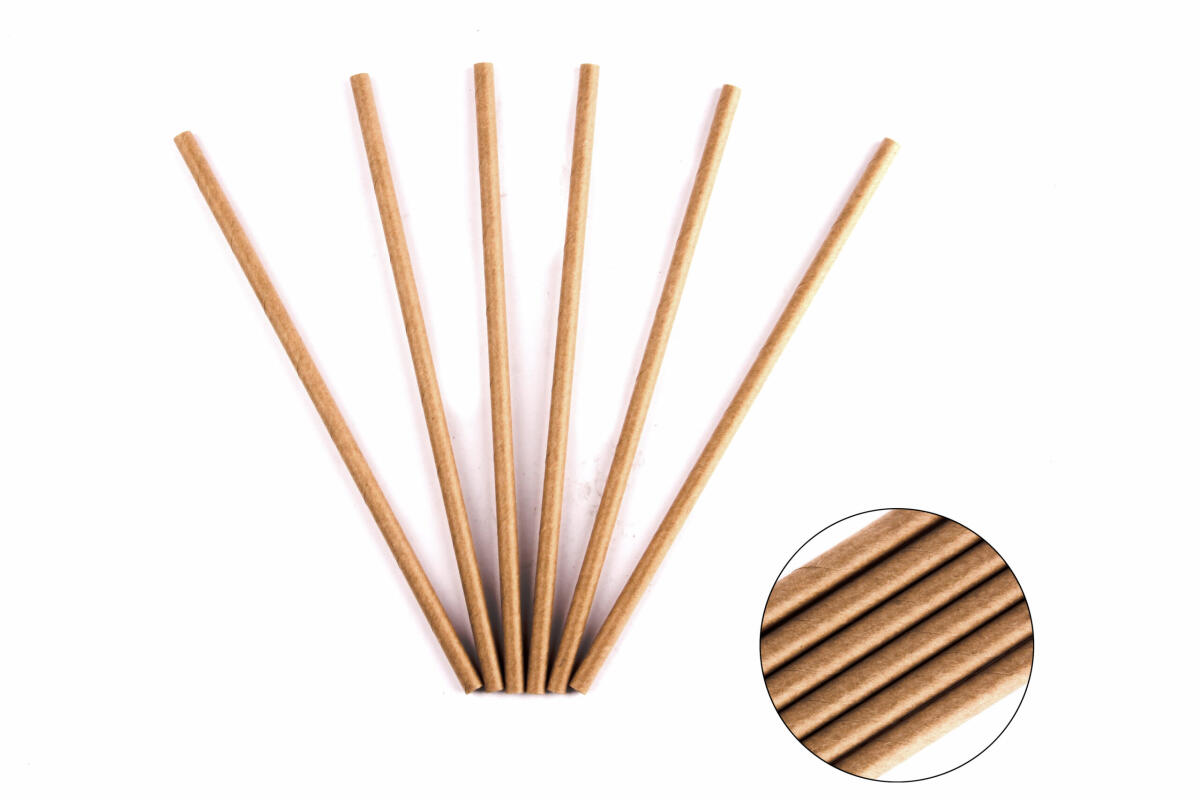 Трубочка бумажная крафтовая, Ø 6 мм, 19,5 см, 100 шт.