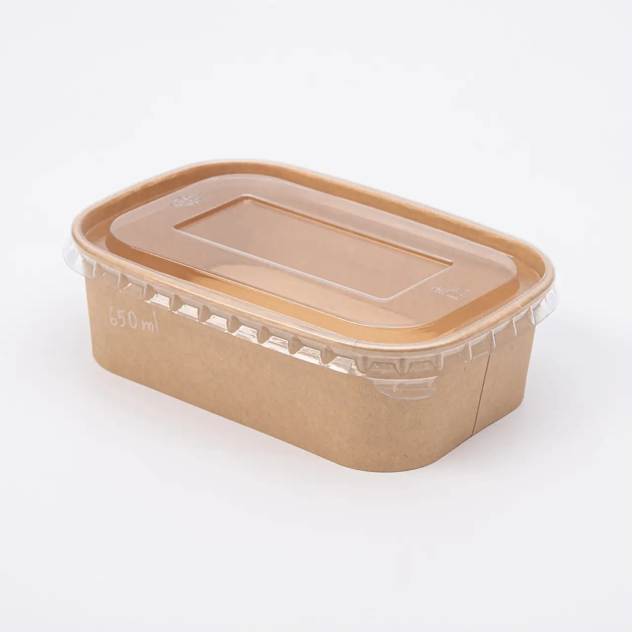 Крафтовий салат-бокс прямокутний, 650 мл, 172х120х52, арт. 00267/ETRSB501