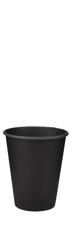 Папер. стакан, 175 мл, чорний + чорний (одностінний) (кр. КР-71) (50)