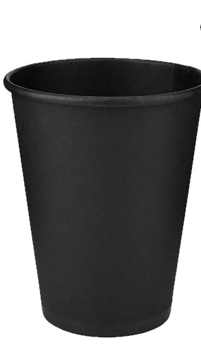 Бум./стак. 350 мл, черный + черный, одностен.   (кр. КР-90)  (50)