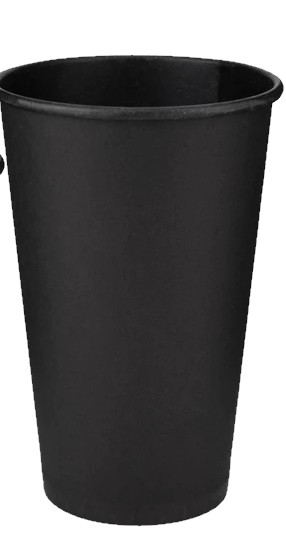 Бум./стак. 450 мл, черный + черный, одностен.  (50)