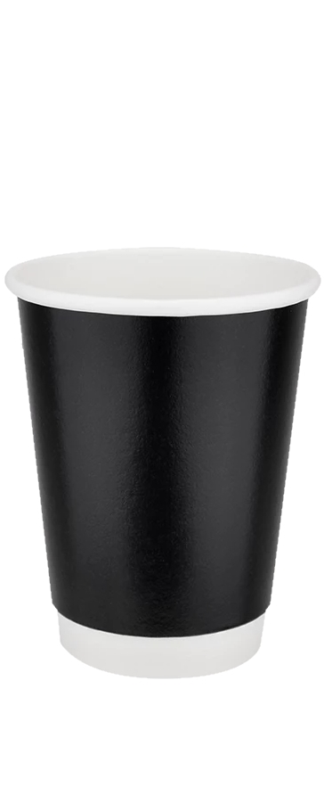 Бум./стак. 340 мл, белый+черный  ASIA , 1 шт (кр. КР-80)   () ()