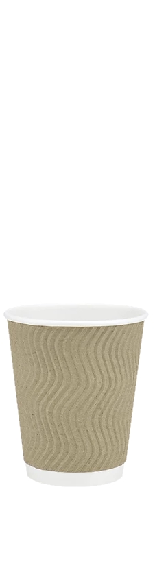 Бум./стак. 175 мл, Белый + Бурая гофра (кр. КР-71)   (30) (1050)