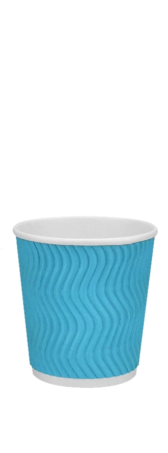 Бум./стак. 175 мл, Белый + Голубая гофра (кр. КР-71)   (30) (1050)