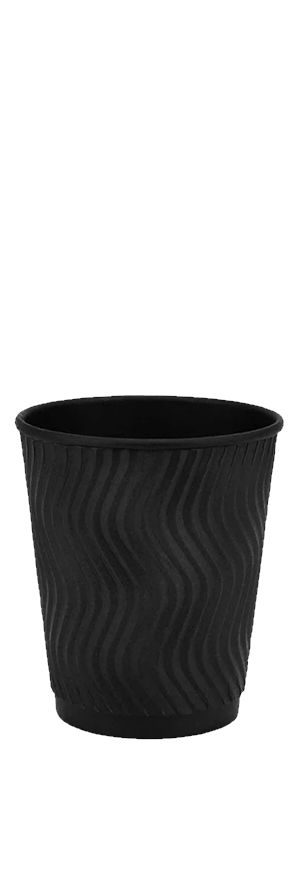 Бум./стак. 175 мл, Черный + Черная гофра    (кр. КР-71)