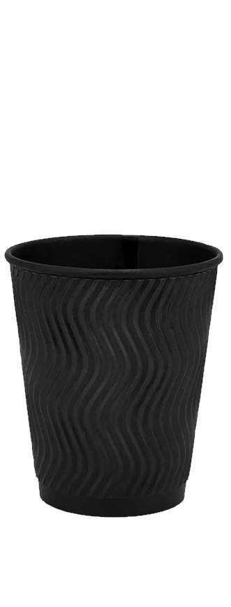 Бум./стак. 250 мл, Черный + Черная гофра  /кр. КР-80/