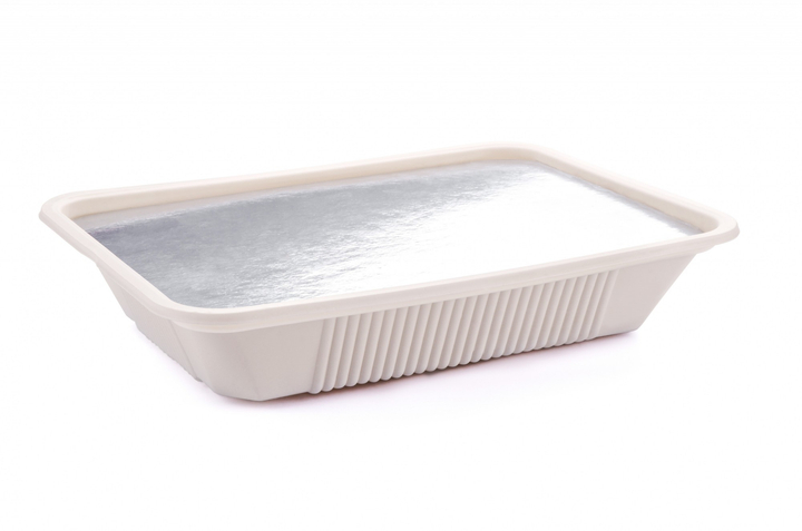 Лоток з кукурудзяного крохмалю, 222х167х42 мм, 800 мл, арт. 000225