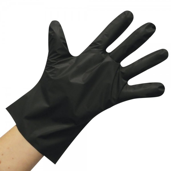 Рукавички TPE для бургерів чорні, L, 200 шт.