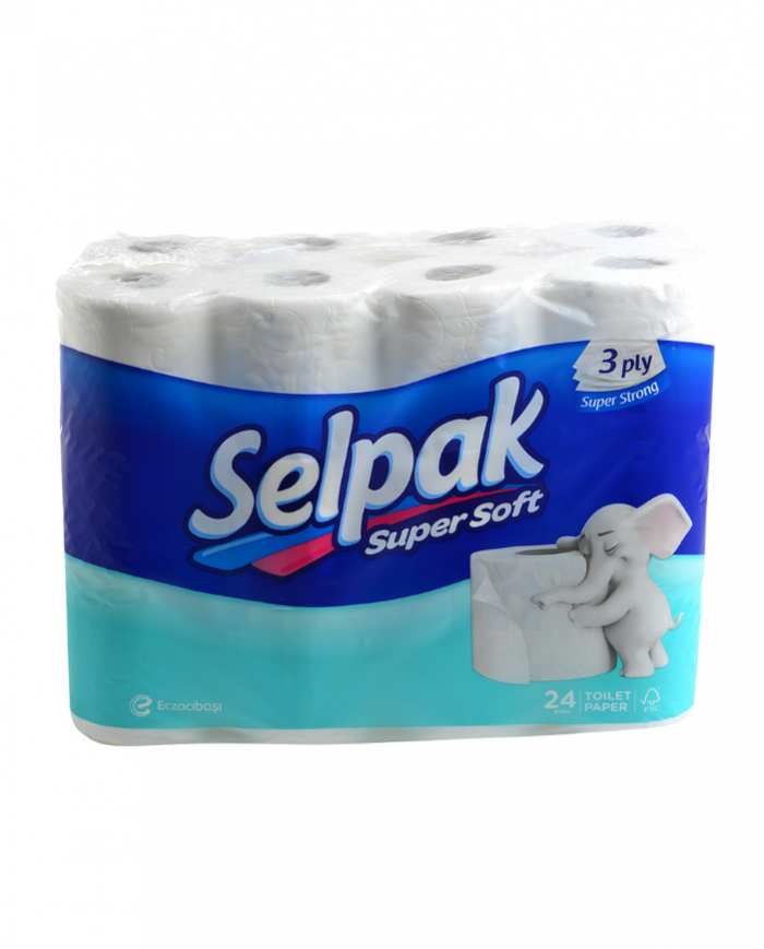 Туал. бум. "Selpak", белая, 3 слоя, 24 рул. х 18,6 м