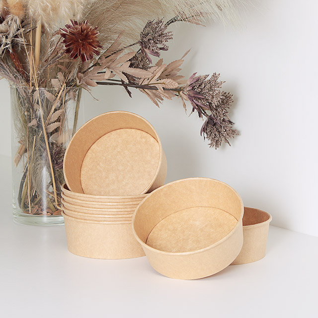 Салат-бокс крафт+крафт, 550 мл, Ø154 мм