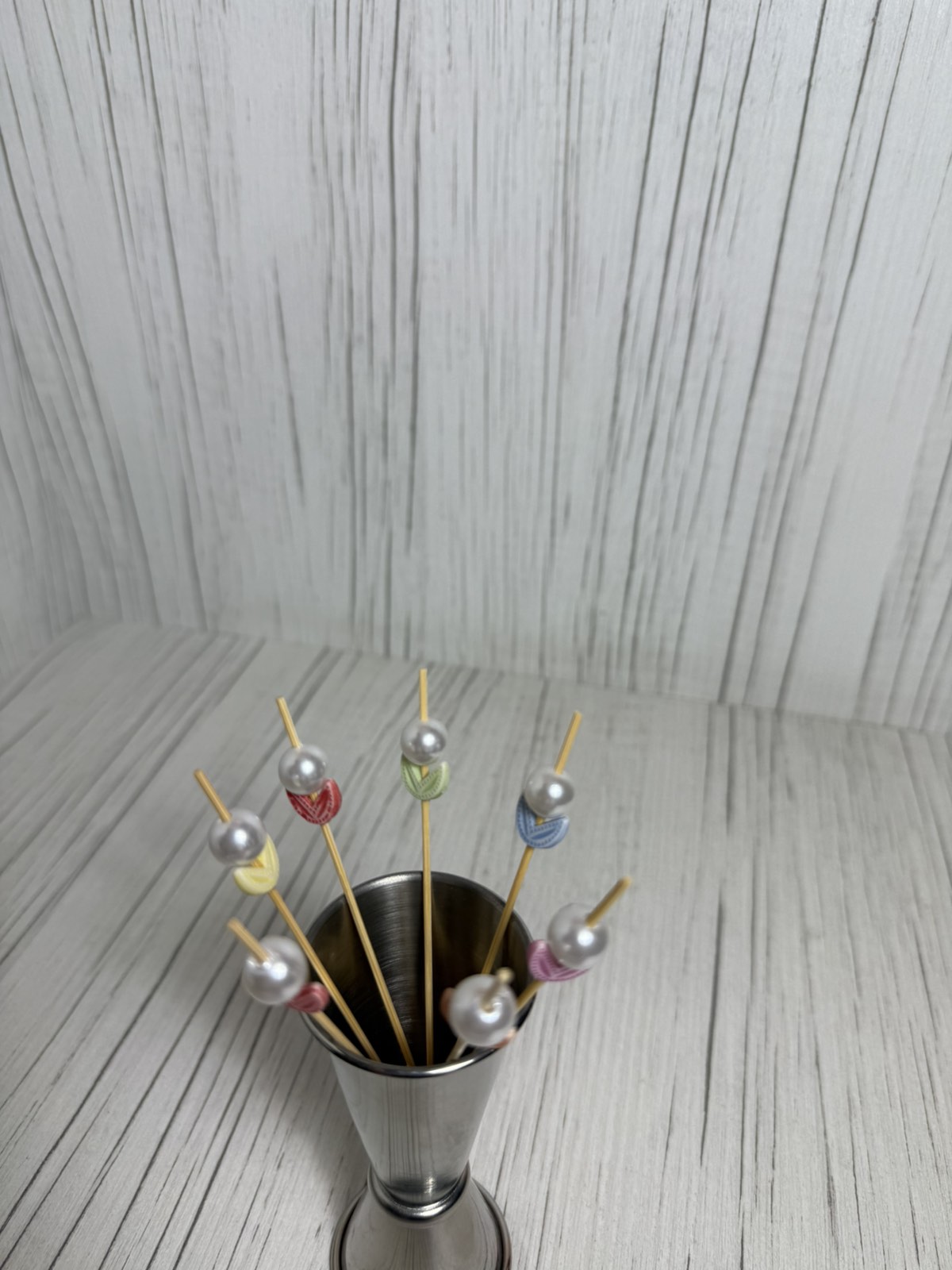 Шпажки Перлина з пелюстками, дерево, 12 см, 100 шт, арт. KN-809005