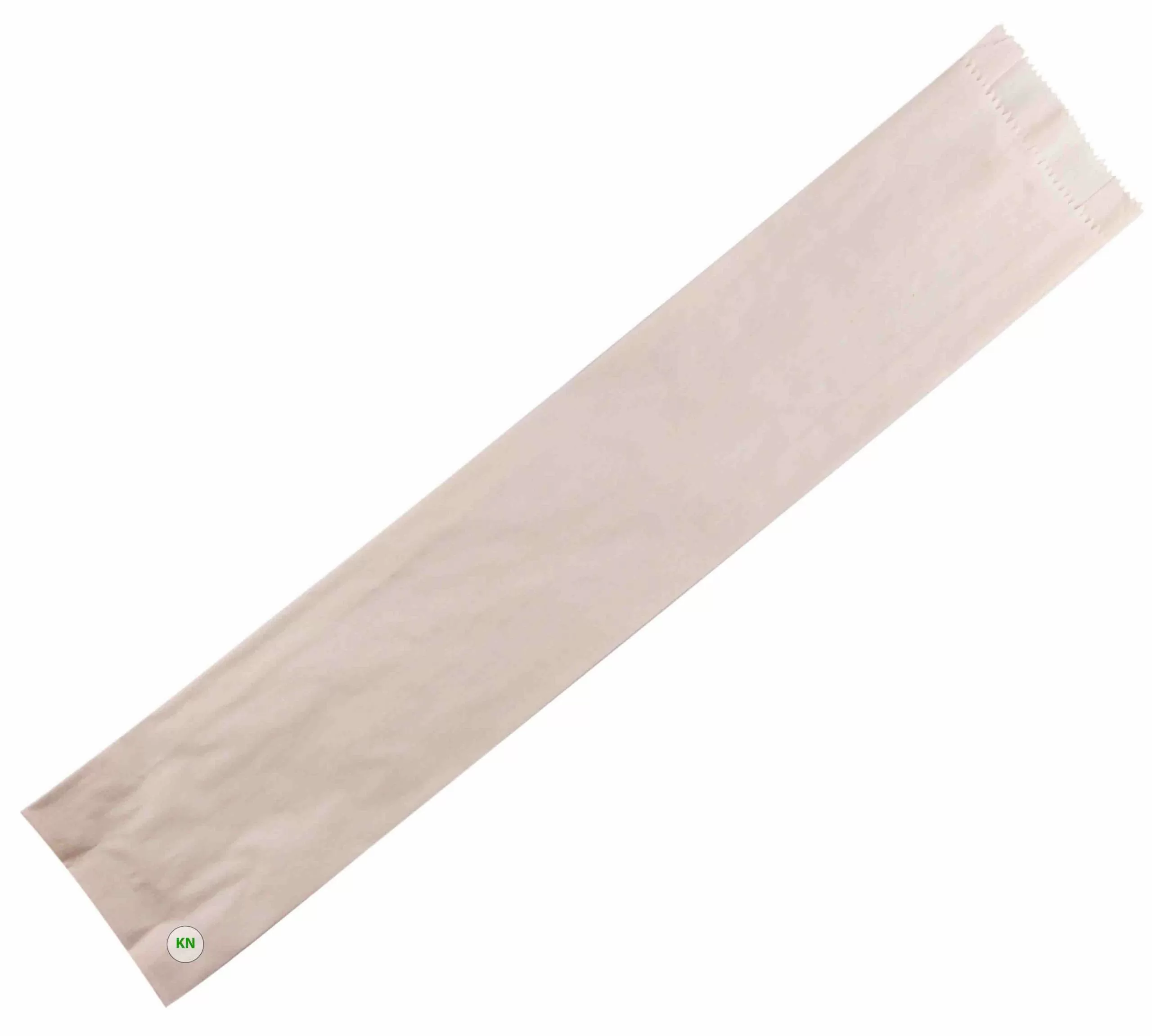 Пакет бумажный белый для багета, 100 х 40 х 520 мм