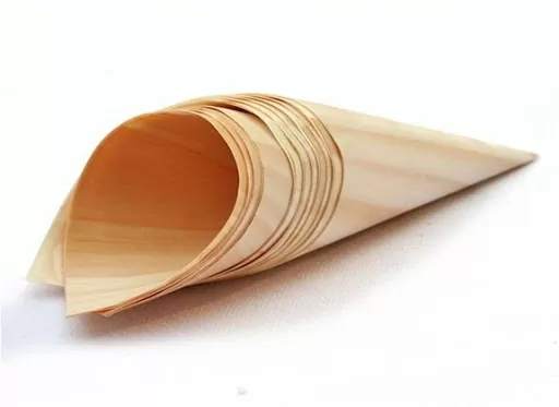 Конусный стакан-конверт из бамбука, h - 200 мм