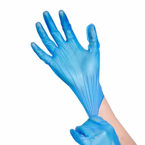 Перчатки виниловые синие, размер М, 100 шт.