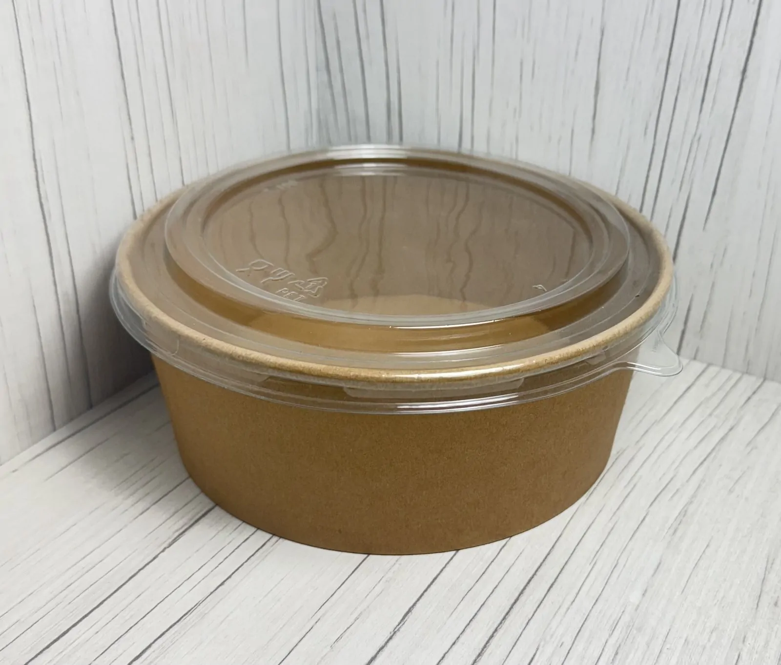 Салат-бокс крафт+крафт, 1300 мл, Ø 185 мм